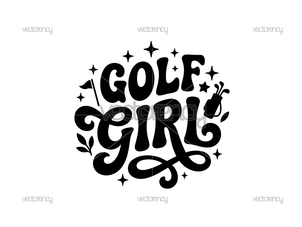 Golf Girl SVG DXF PNG EPS