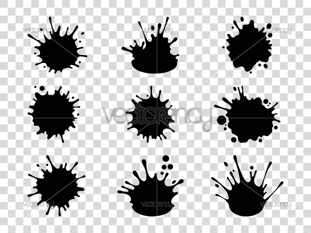 Ink Splash illustration Vector SVG Cut File