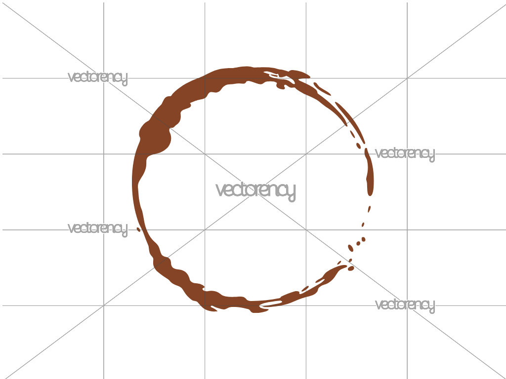 Brown Coffee Ring Stain SVG