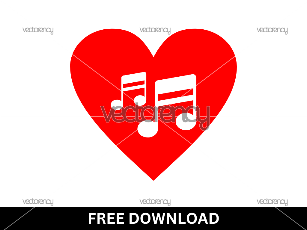 Love Music Note SVG Free