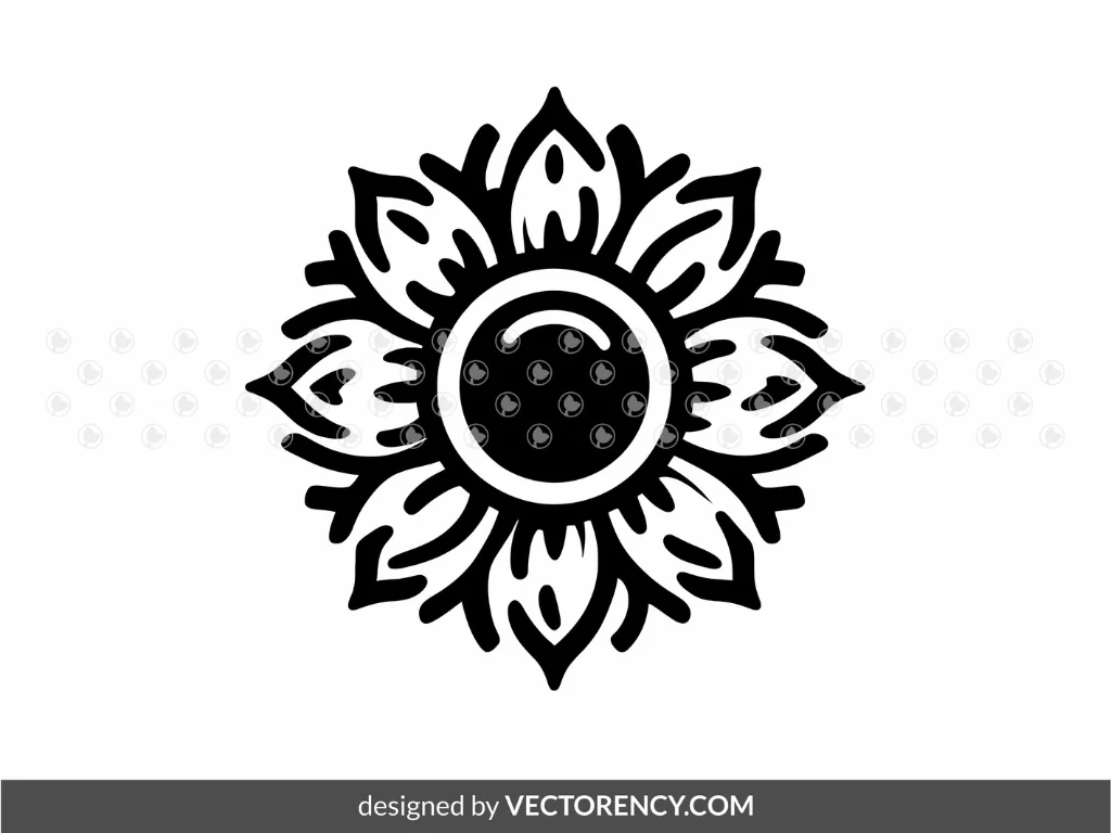 Simple Sunflower SVG Cut Files Free