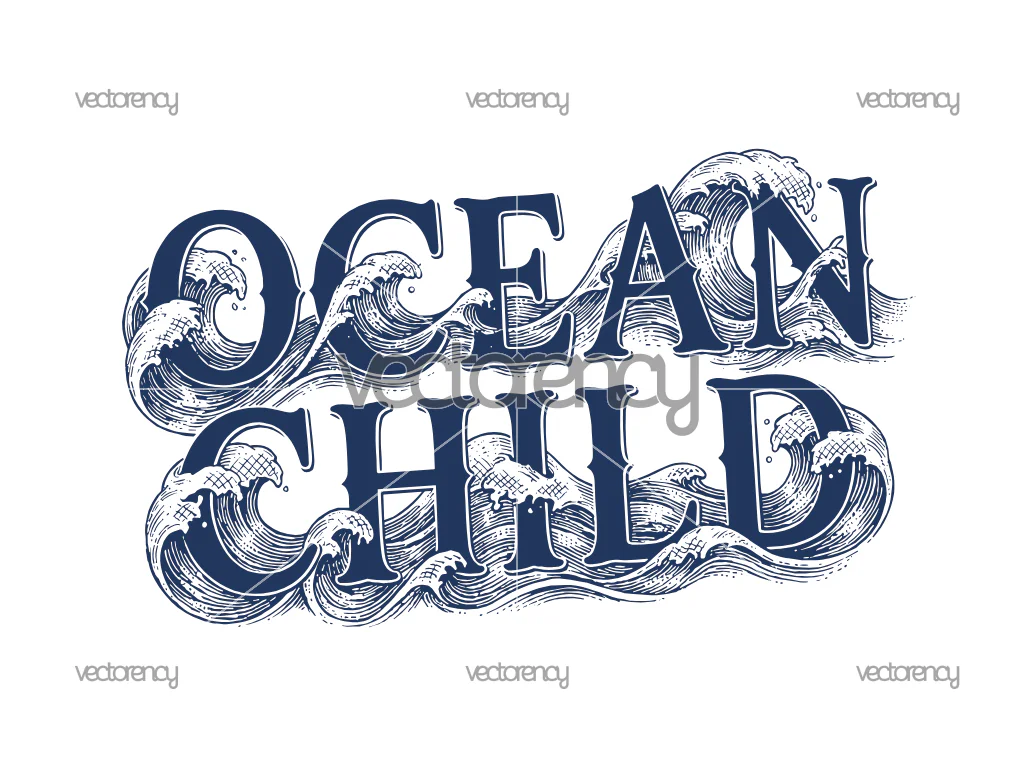 Ocean Child SVG Vector Premium Design