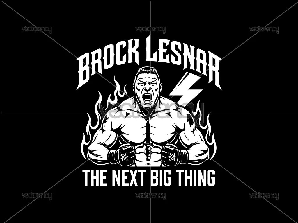 Brock Lesnar Graphic T-Shirt Design Vector PNG