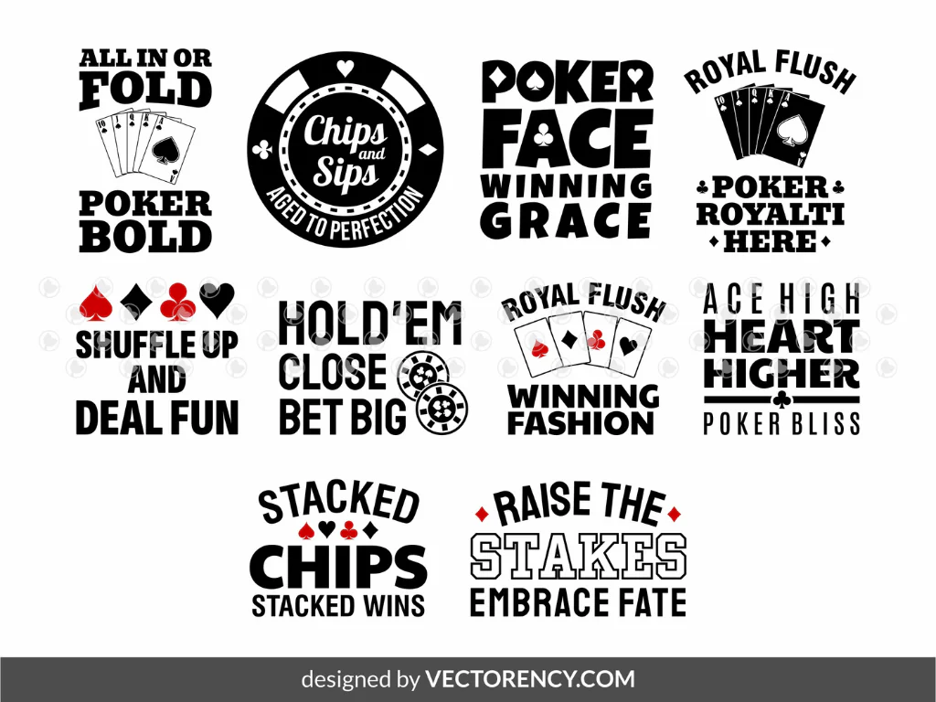 Poker SVG, Poker Quotes Design, Slogan Vector, T-Shirt