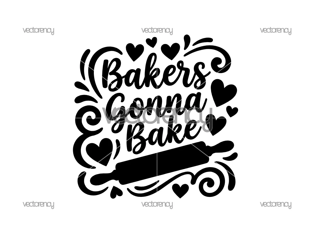 Bakers Gonna Bake Valentine Pot Holder SVG Cut File