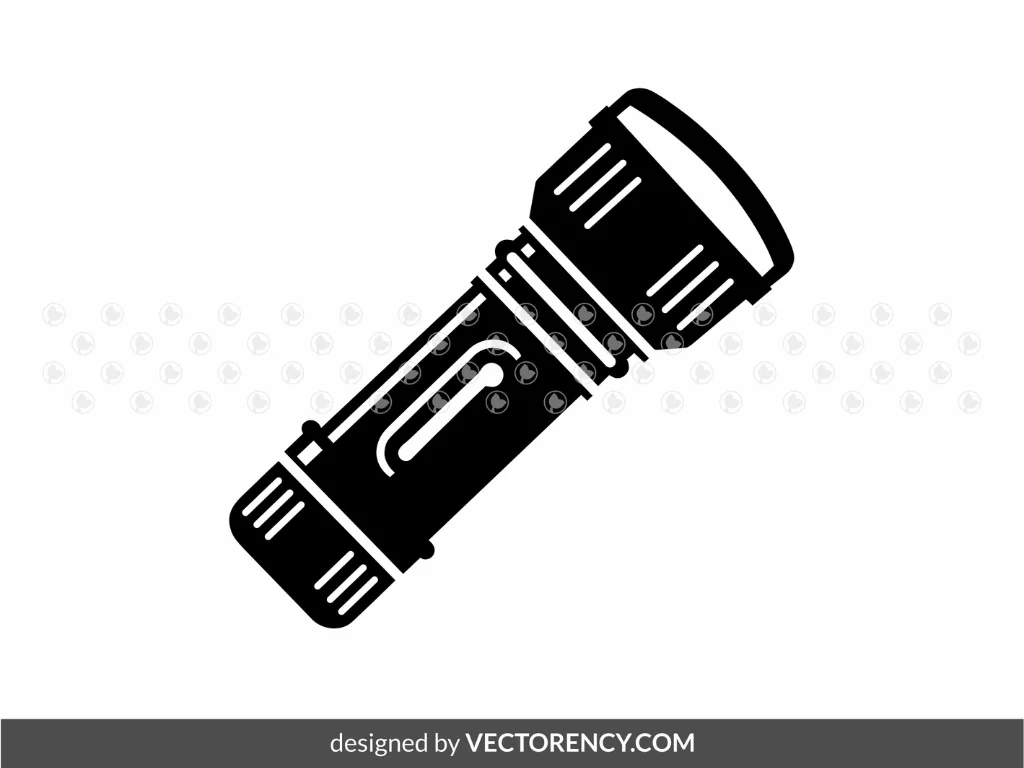 Flashlights Silhouette Vector