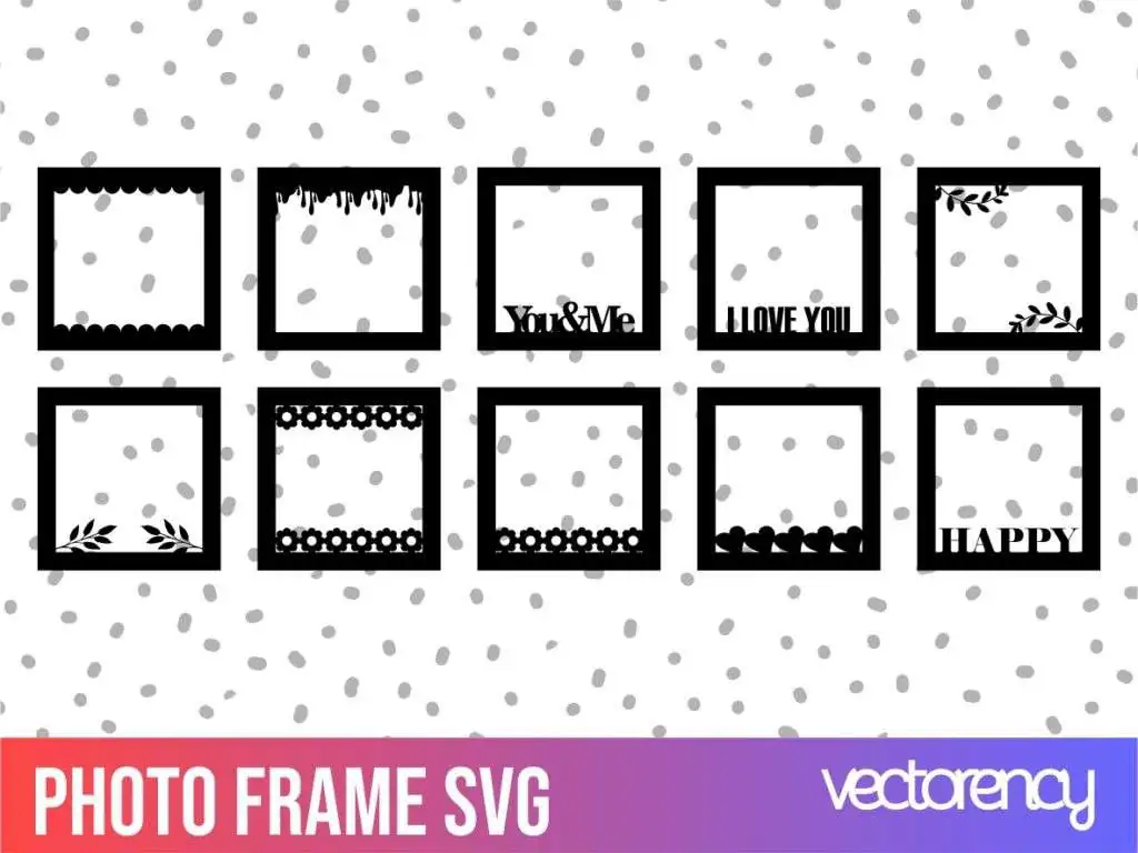 Photo Frame SVG Cut Files Bundle