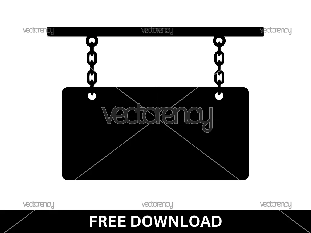 Hanging Sign Shape SVG Free