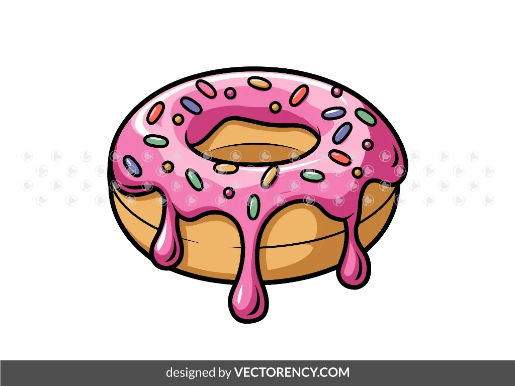 Donut Vector Layered SVG