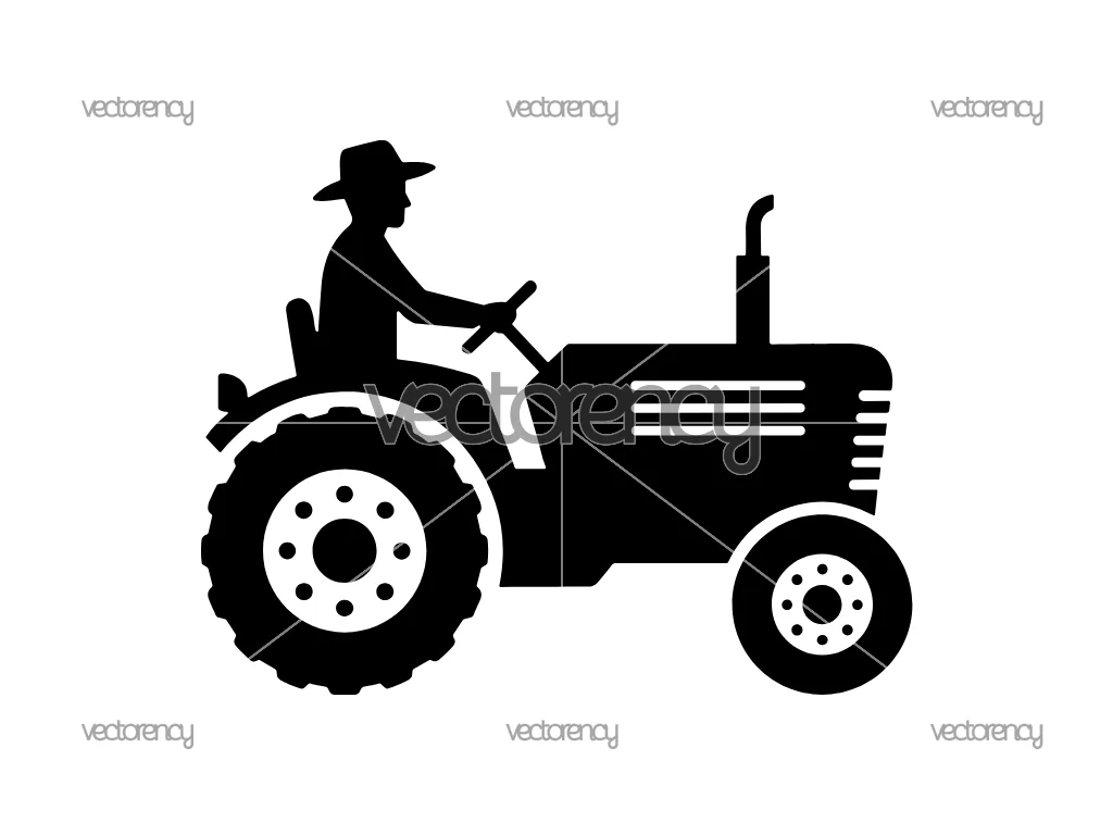 Farmer SVG Cut File Mascot Logo