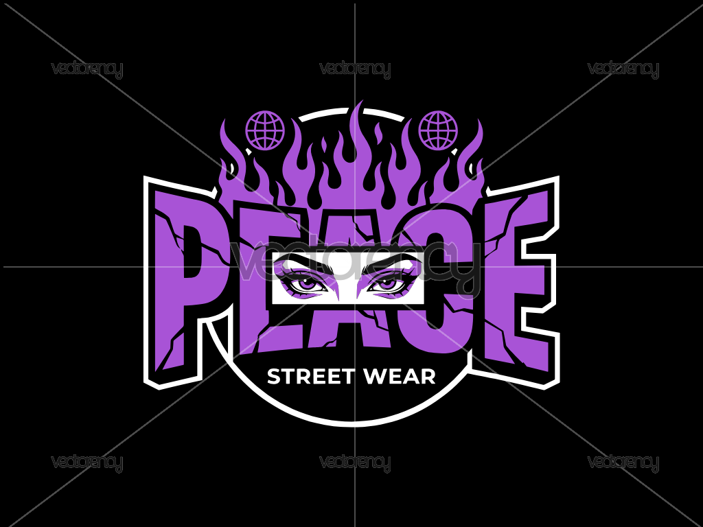 Purple Peace Aesthetic Graphic Design