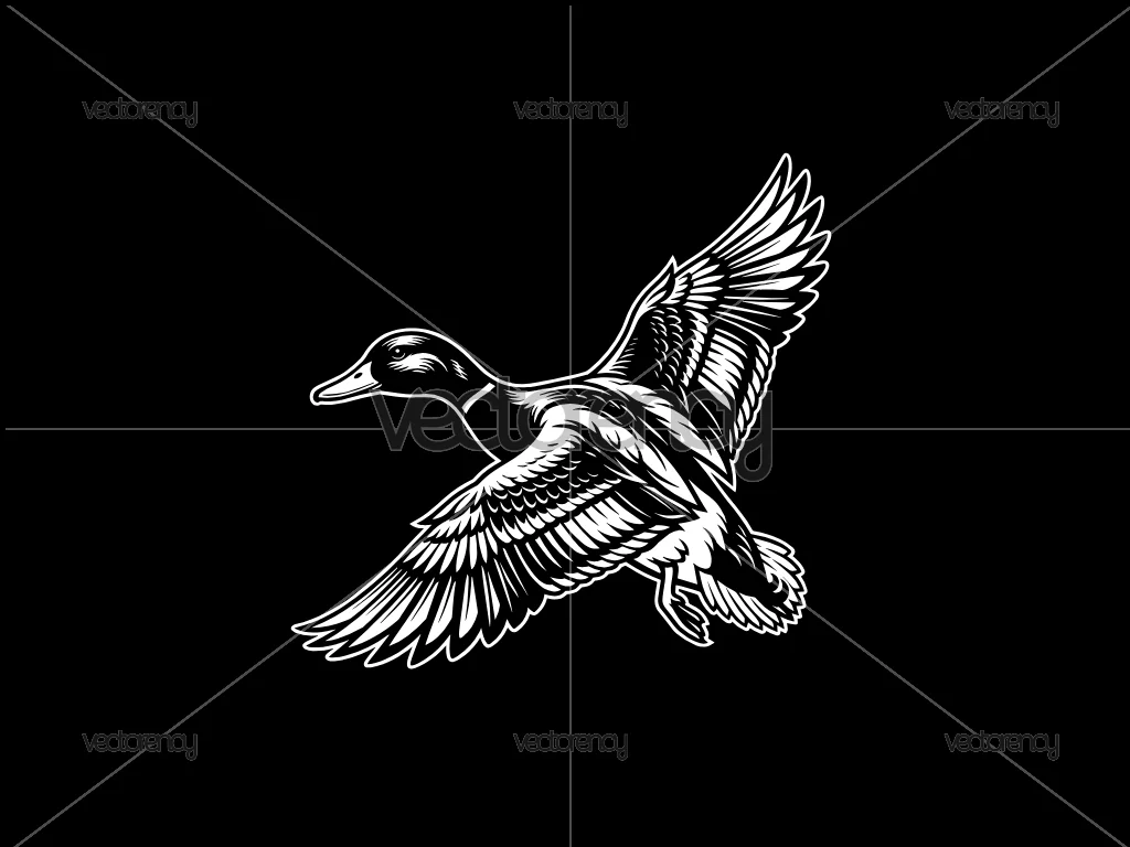 Flying Duck SVG, Mallard SVG, Duck Hunting SVG, Bird SVG, Flying Bird SVG, Duck Clipart SVG