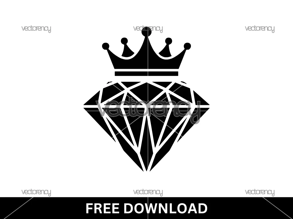 Diamond With a Crown Vector