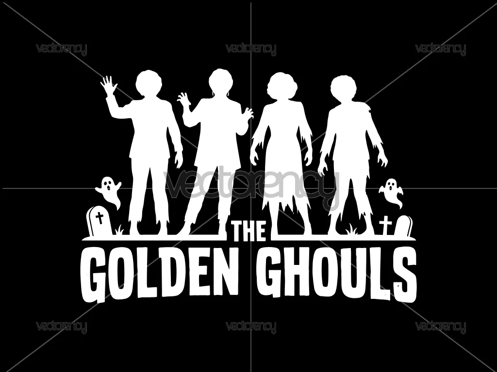 The Golden Ghouls Funny Halloween Vector Image PNG SVG