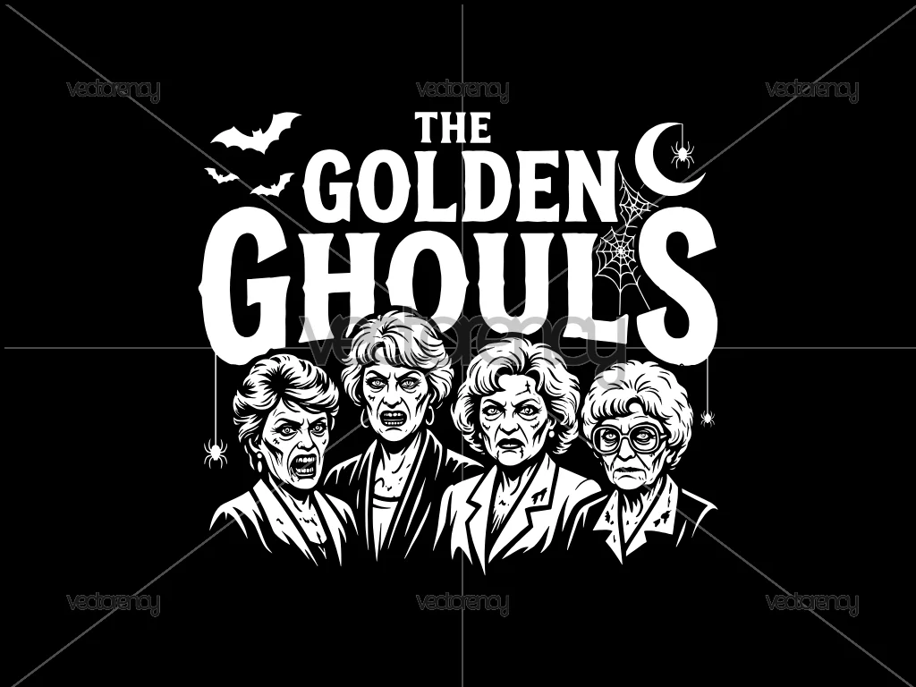 The Golden Girls Halloween Parody Vector