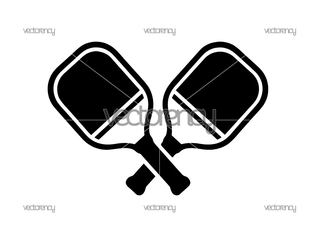 Pickleball Cross SVG Vector Cricut Design Symbol