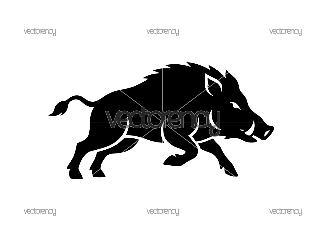 Wild Hog SVG, PNG Image, DXF EPS Vector