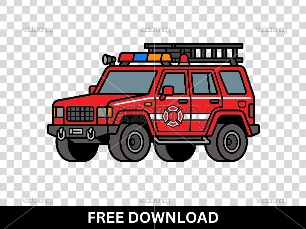 Fire Car Firefighter Clipart Free