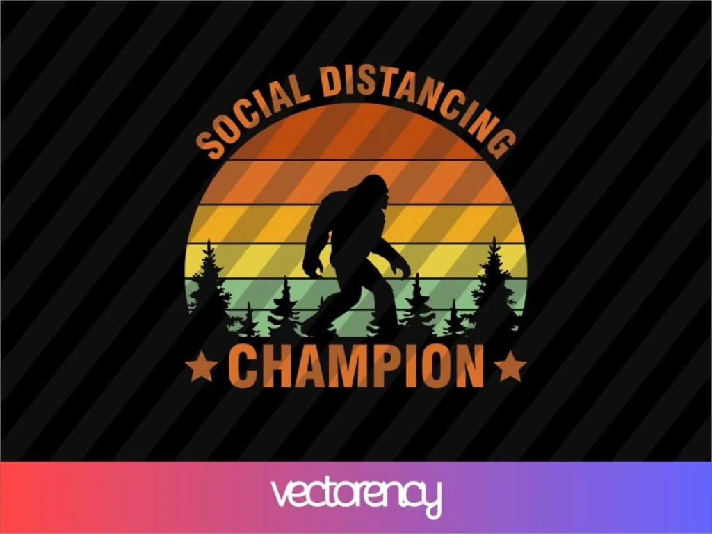 Social Distancing Champion SVG Cutting File