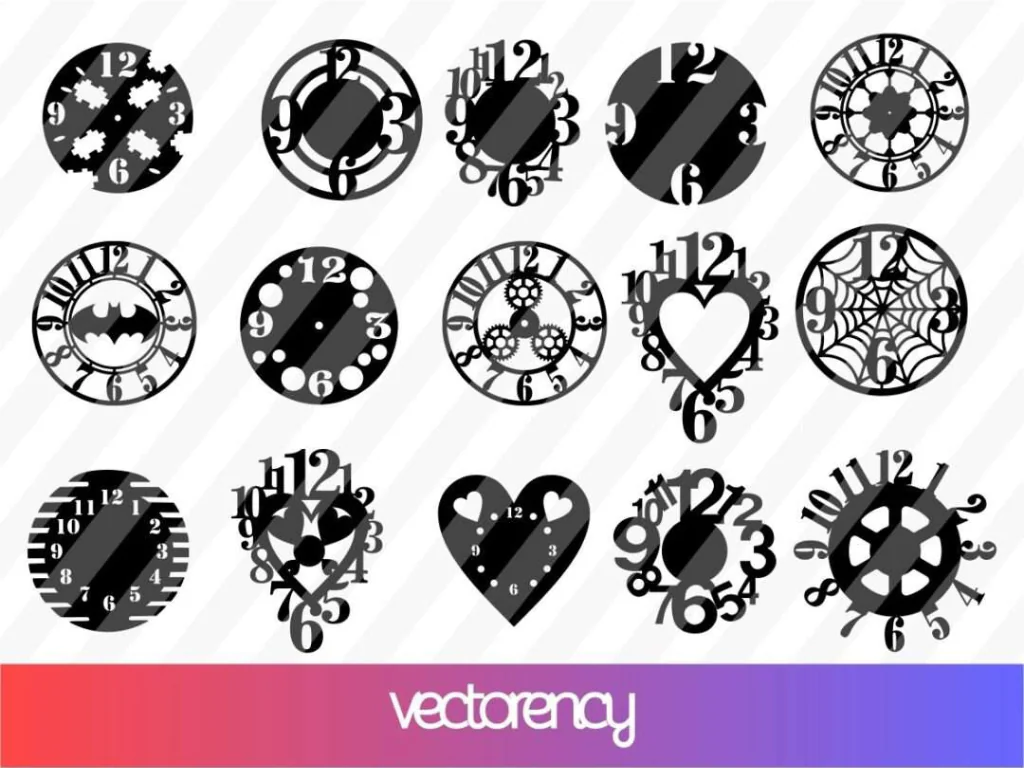 CNC Wall Disco Watches DXF SVG