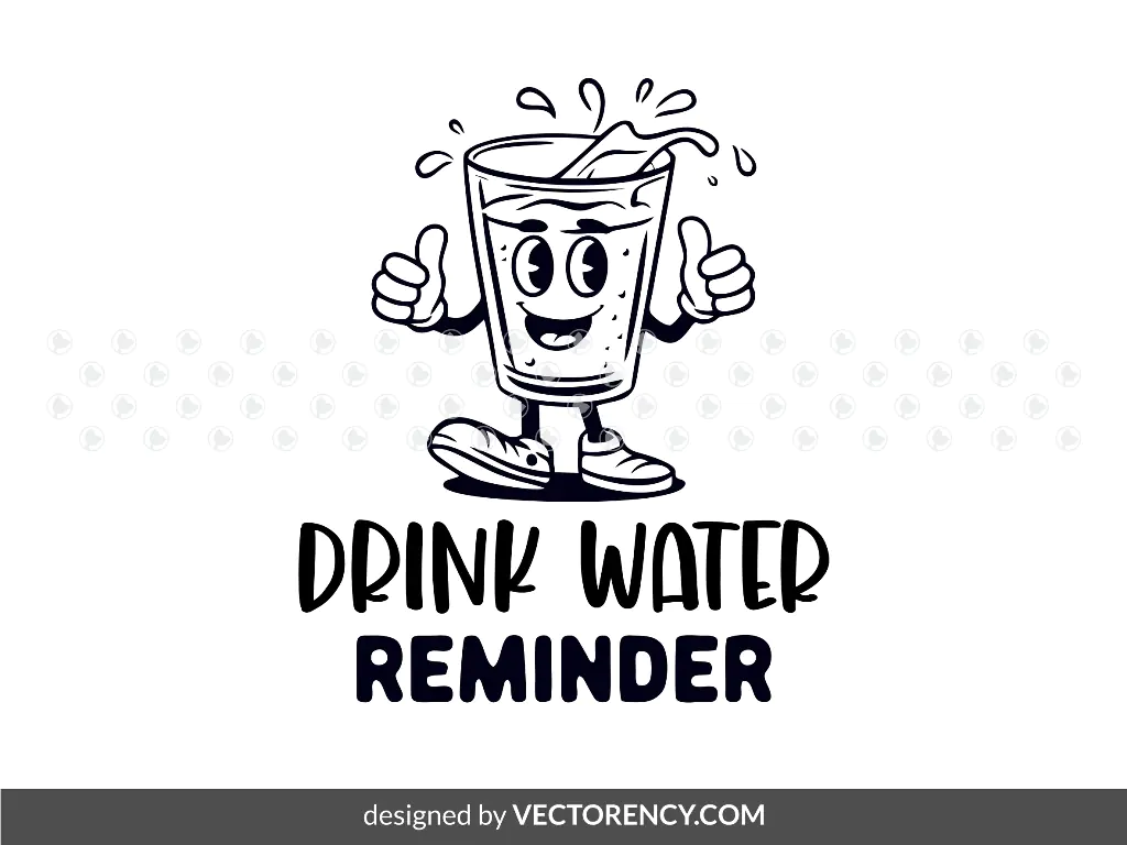 Drink Water Reminder Image Design Vector PNG