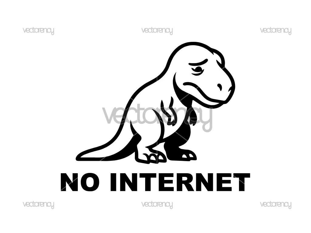Dino T-Rex No Internet SVG