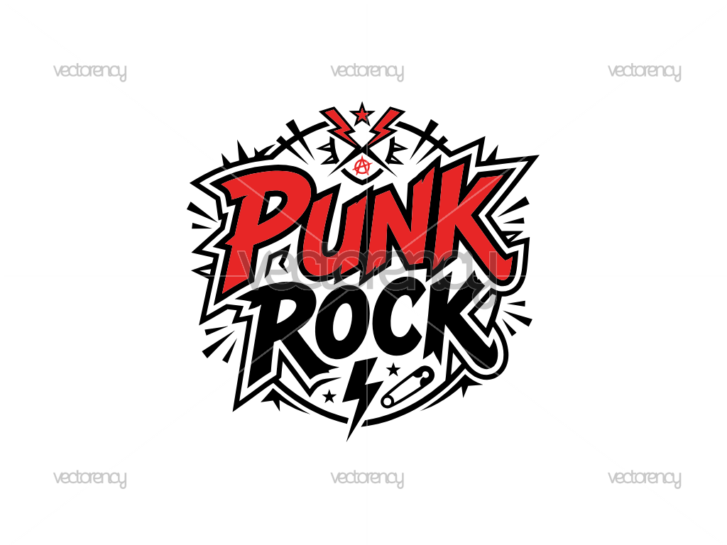 Emo Punk Rock Quote Designs Vector