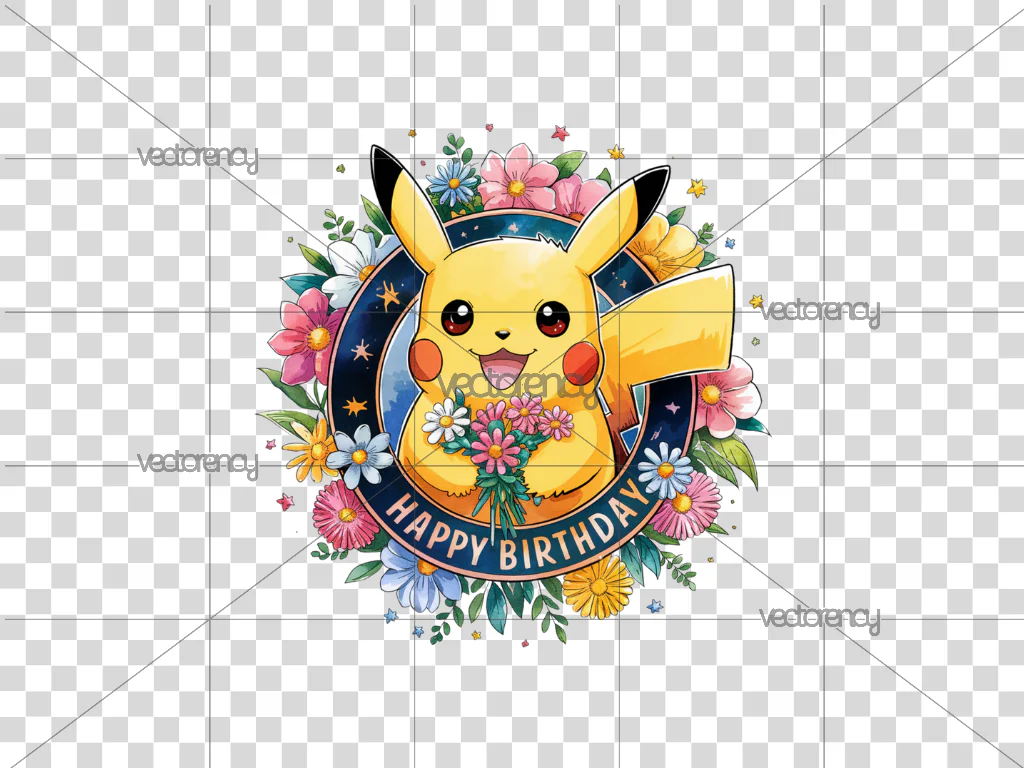 Happy Birthday Pikachu PNG