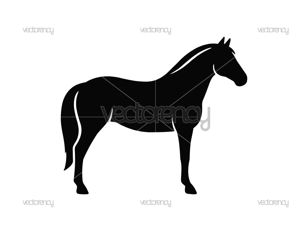 Standing Horse Silhouette SVG
