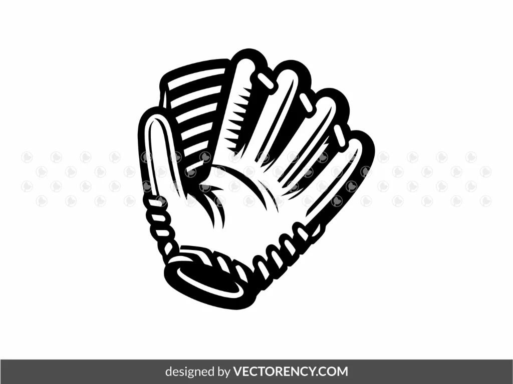 Baseball Fielding Glove SVG