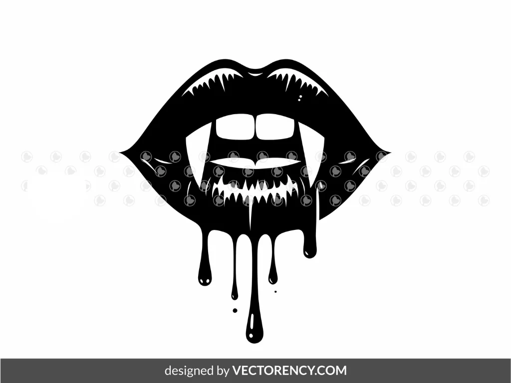 Vampire Lips SVG