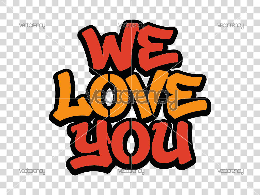 We Love You SVG PNG Graphic