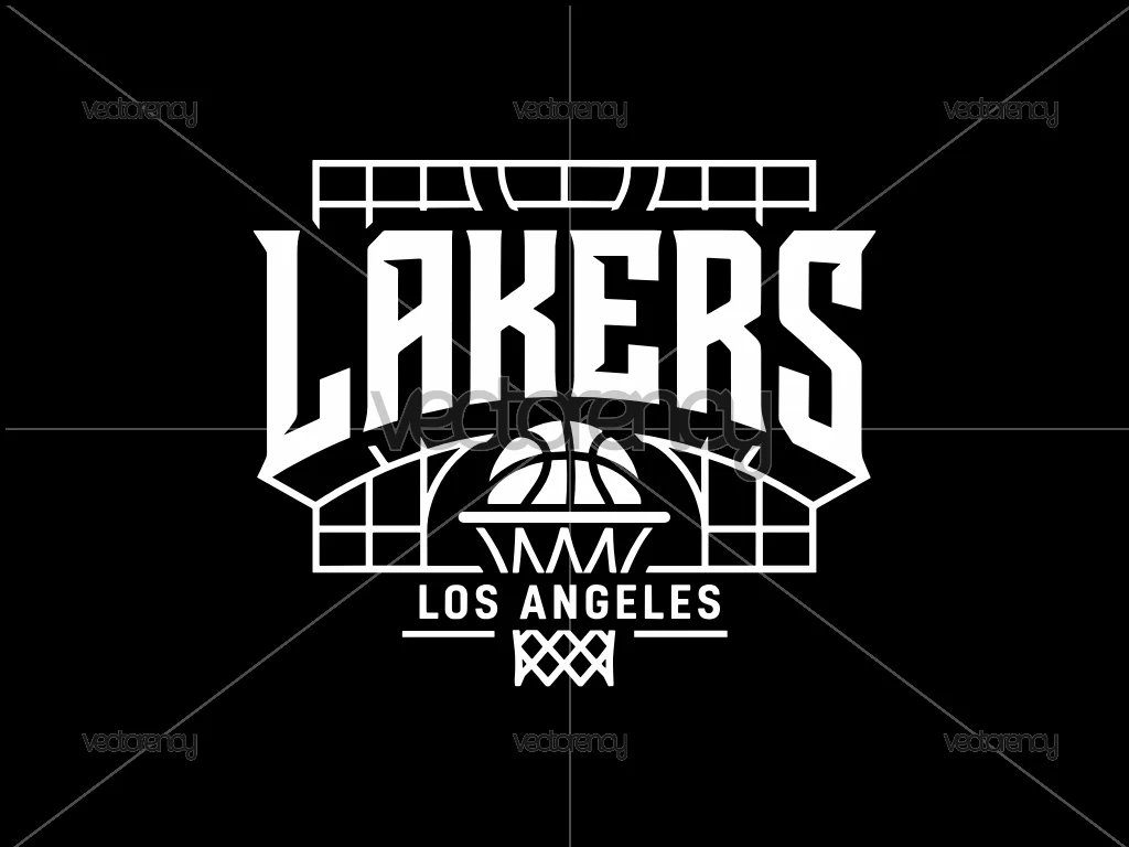 Los Angeles Basketball Clipart