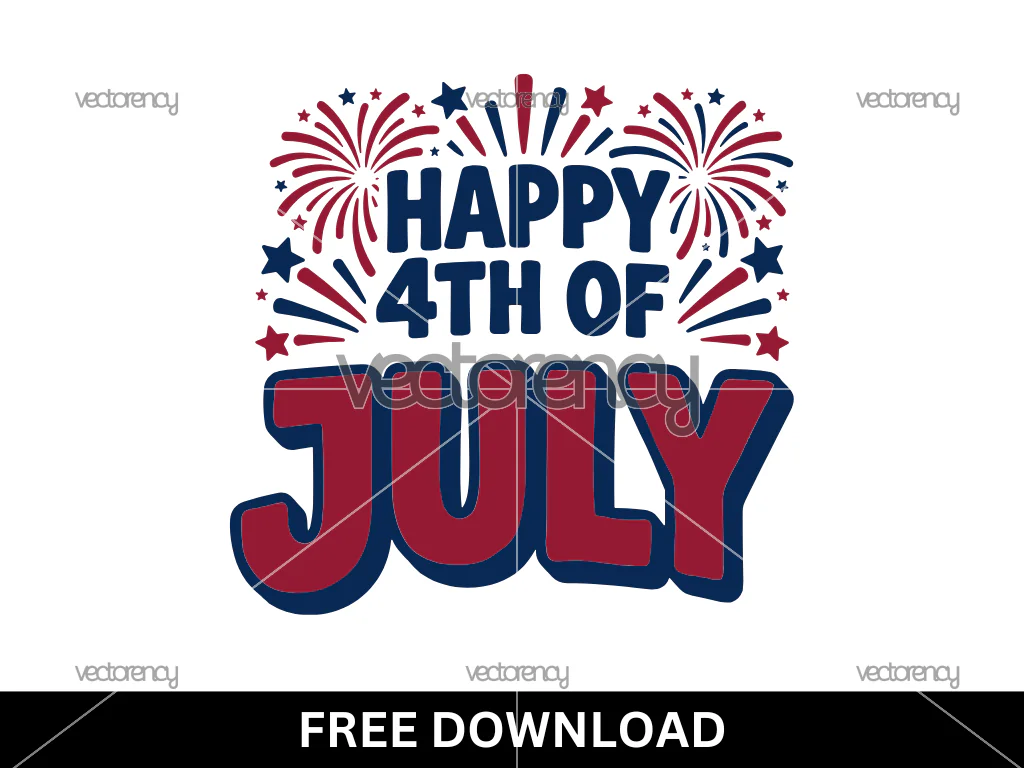 Happy 4th Of July SVG PNG Free Download