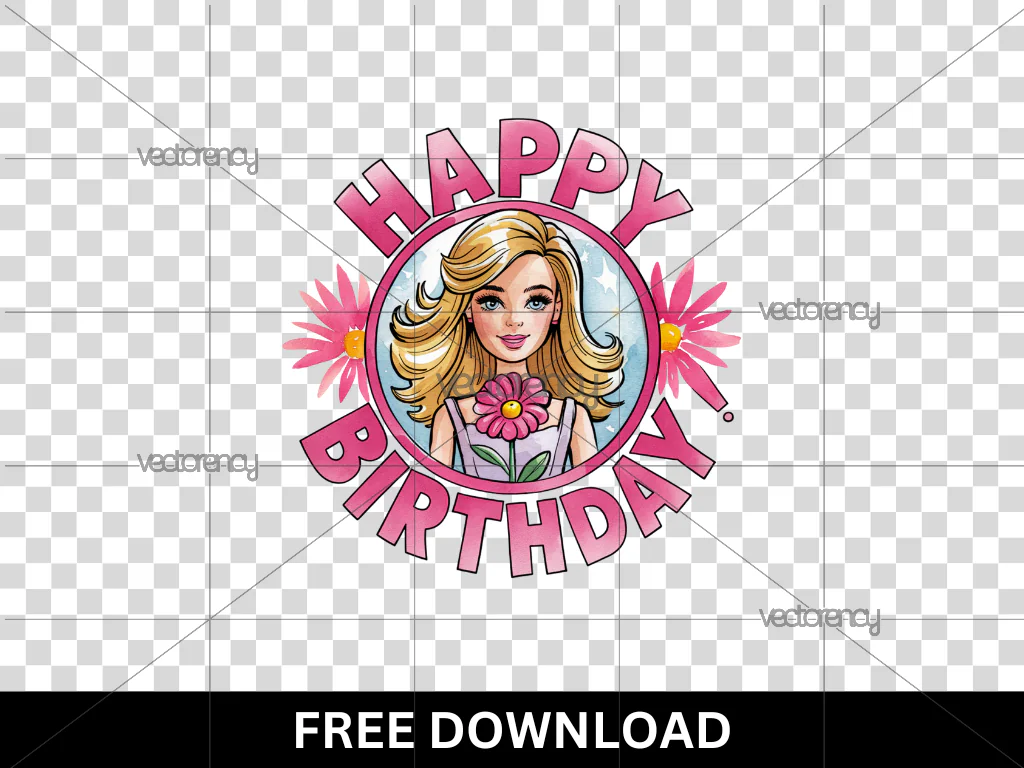 Barbie Happy Birthday PNG Free Download