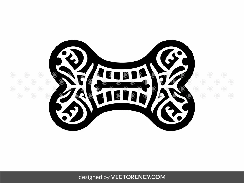 Tribal Dog Bone SVG