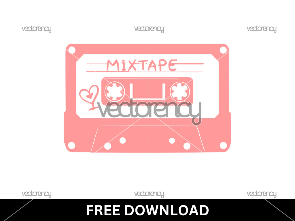 Mixtape Pink Vector Free
