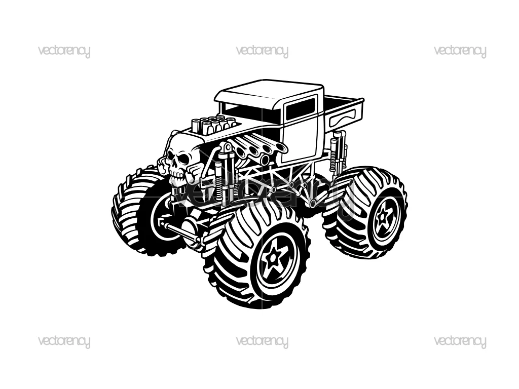 Hot Wheels Monster Truck Cut File SVG PNG EPS DXF