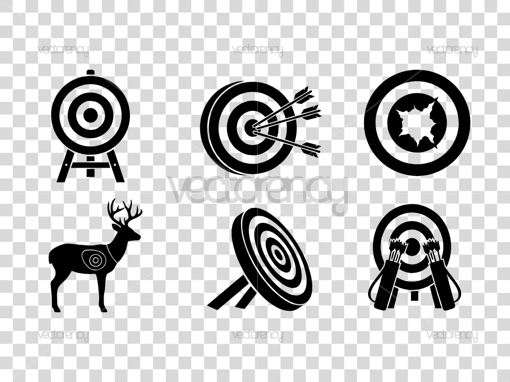 Archery Target Vector Set SVG Image Download