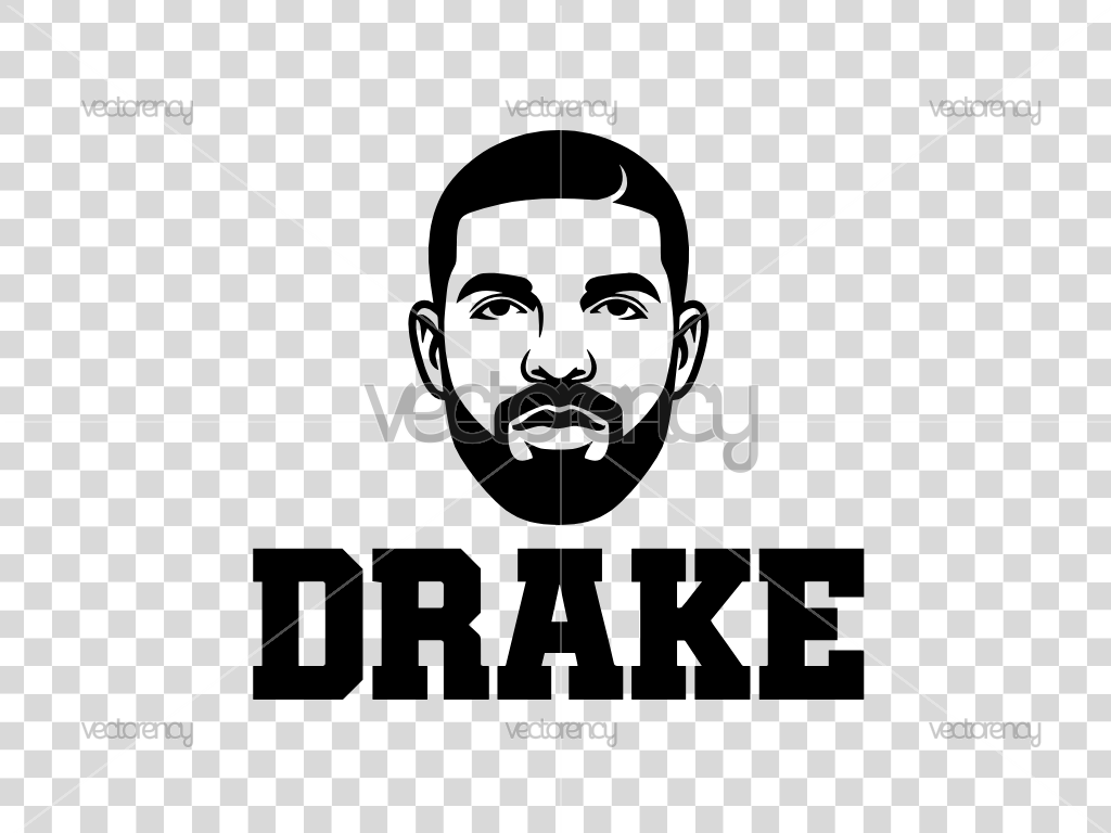 Drake Portrait Vector Art PNG Transparent