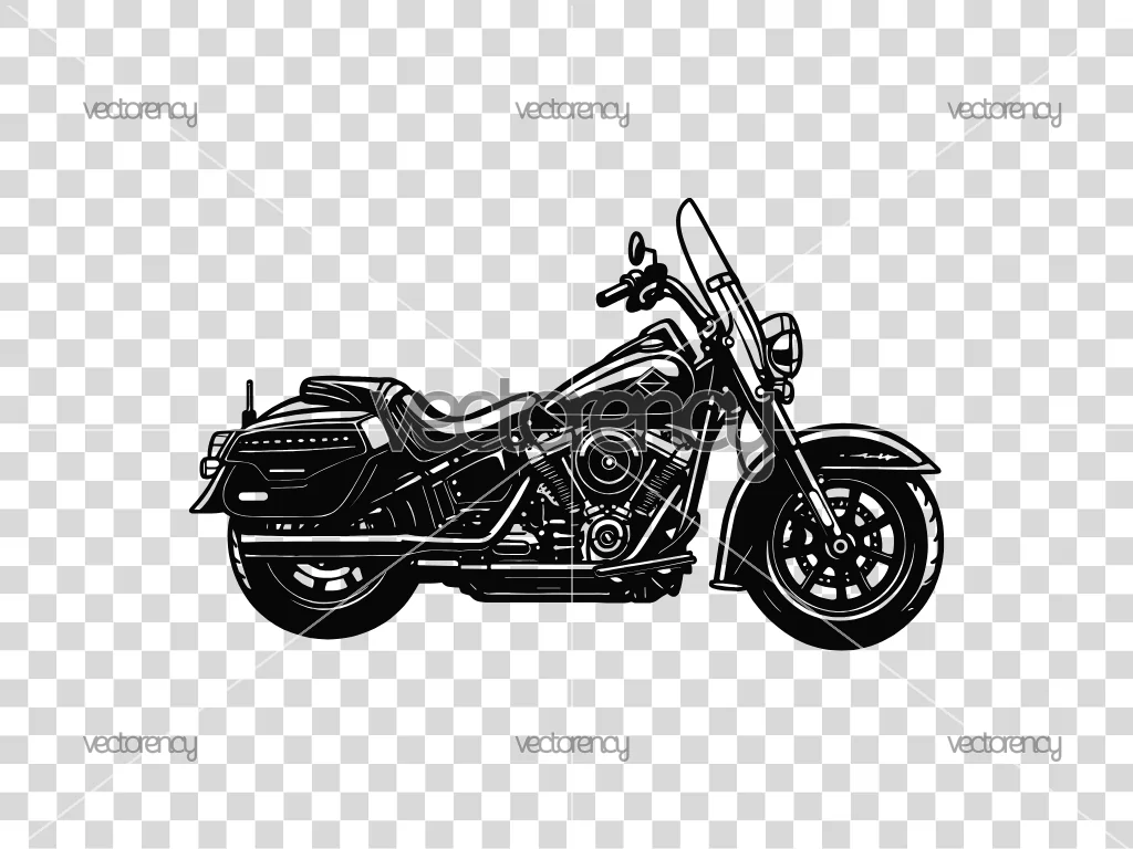 Harley Davidson Heritage Classic SVG Illustrations Vector PNG