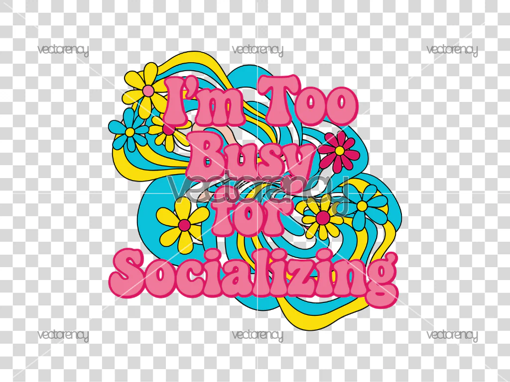 Busy for Socializing Quotes Introvert SVG, Funny Introvert Quote Cut File