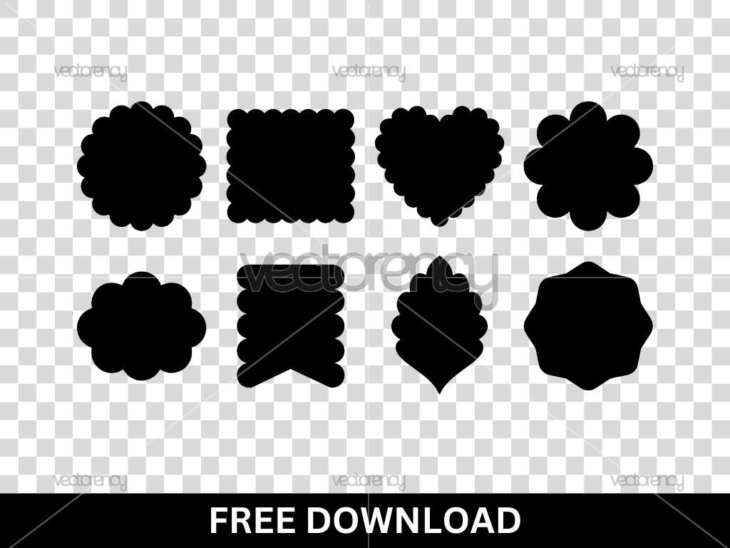 Free Scallop Shape SVG Cut File