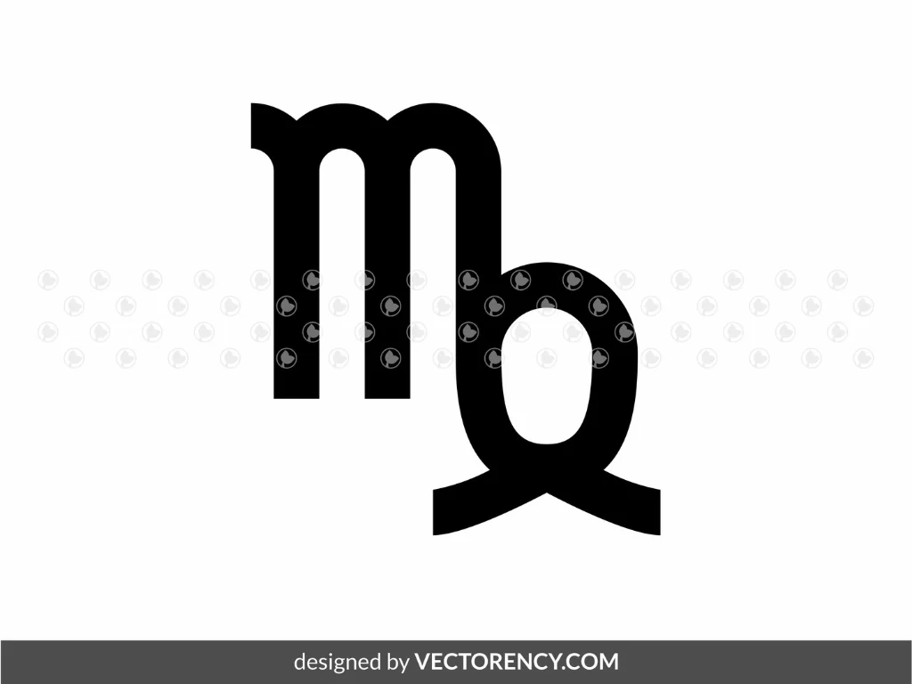 Simple Zodiac Virgo Logo SVG Clean