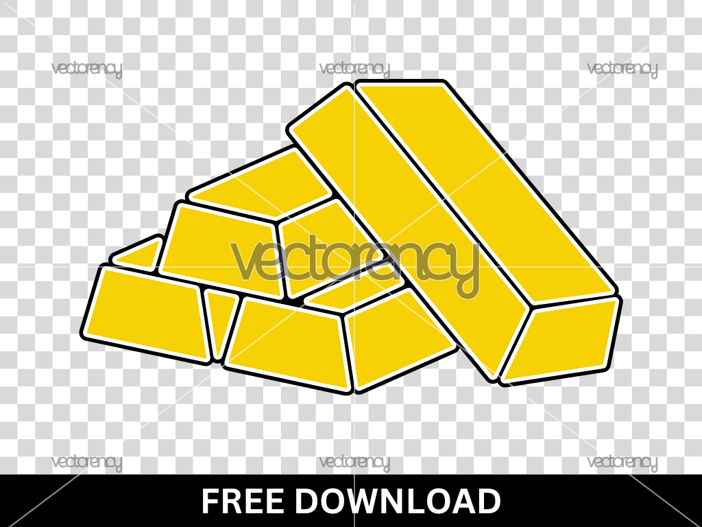 Gold Bar Clipart Vector SVG Clipart