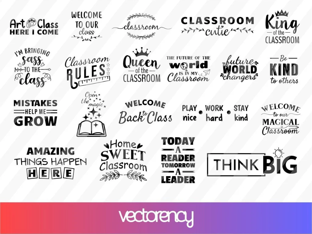 20 Classroom SVG Bundle