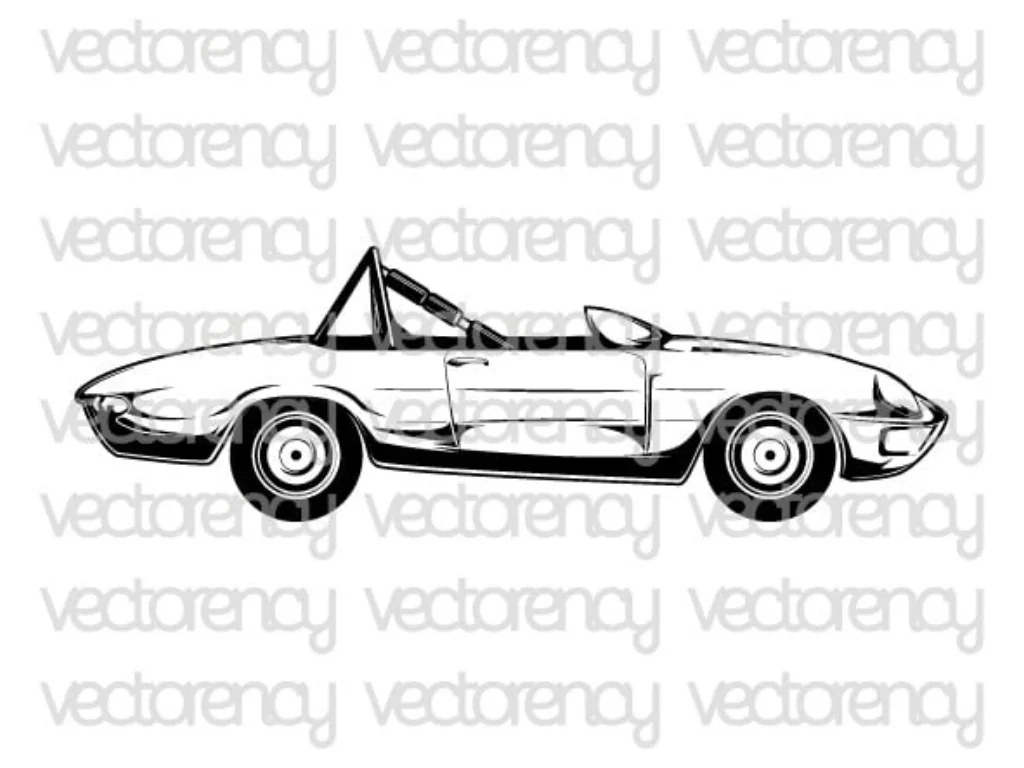 Retro Racing Cars Clipart Silhouette Car SVG