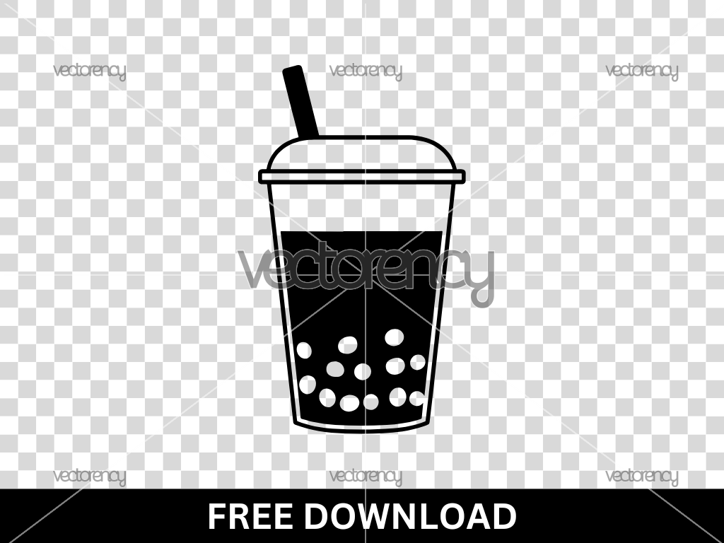 Free Boba Iced Coffee SVG