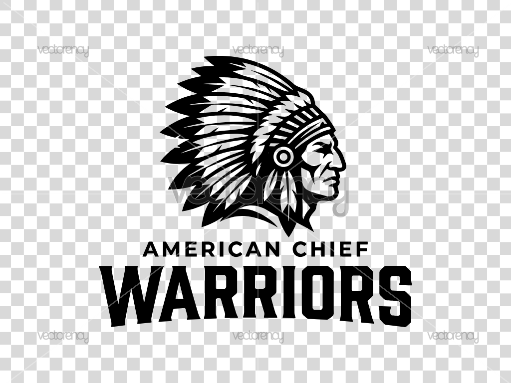 Warriors American Chief Premium Vector