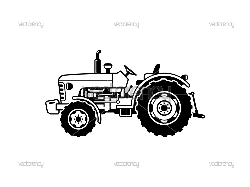Vehicle Tractor Clipart Image